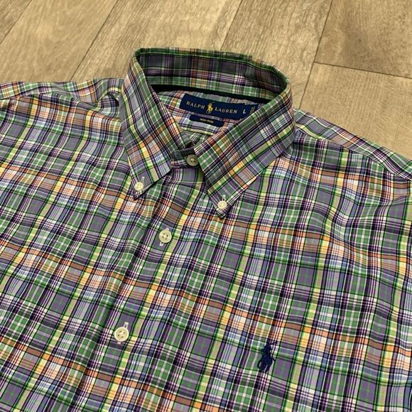 Mens‎ NWOT Polo Ralph Lauren Plaid Non -Iron Button Down Casual Shirt - Picture 3 of 5